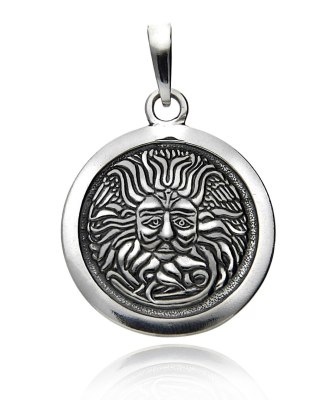BÓG SŁOŃCE TALIZMAN AMULET SREBRO 925