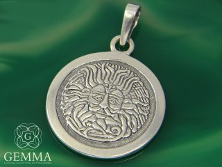 BÓG SŁOŃCE TALIZMAN AMULET SREBRO 925