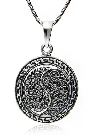 WISIOREK AMULET WISIOREK ZNAK YIN YANG SREBRO 925