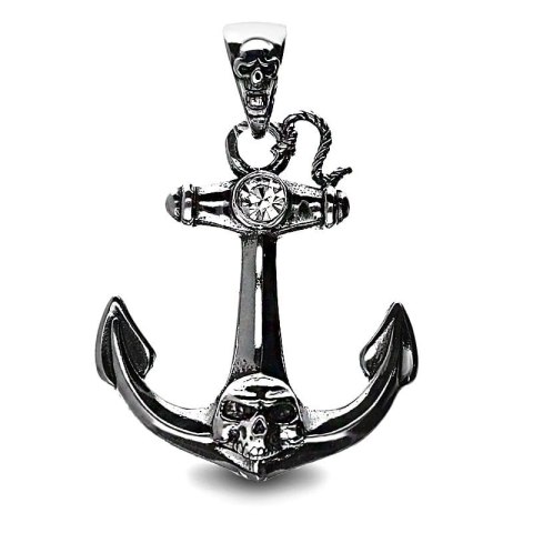 GEMMA TALIZMAN AMULET SREBRO 925 KOTWICA CZASZKA GEMMA TALIZMAN AMULET SREBRO 925 KOTWICA CZASZKA