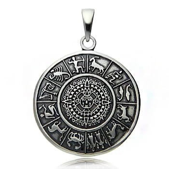 GEMMA TALIZMAN KALENDARZ AZTECKI ZODIAKI SREBRO 925 GEMMA TALIZMAN KALENDARZ AZTECKI ZODIAKI SREBRO 925
