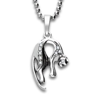 KOTEK PUMA KOT WISIOREK SREBRO 925 AMULET