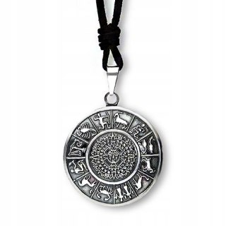 TALIZMAN KALENDARZ AZTECKI ZODIAKI SREBRO925