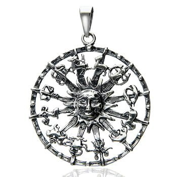 WISIOR SREBRO 925 ZNAKI ZODIAKU SŁOŃCE WISIOR SREBRO 925 ZNAKI ZODIAKU SŁOŃCE