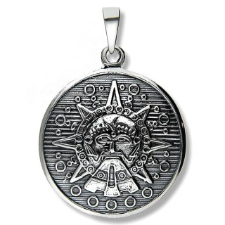 WISIORE SREBRNY TWARZ AZTEKA TALIZMAN SREBRO 925 #373