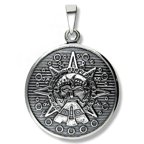 WISIORE SREBRNY TWARZ AZTEKA TALIZMAN SREBRO 925 #373 WISIORE SREBRNY TWARZ AZTEKA TALIZMAN SREBRO 925 #373