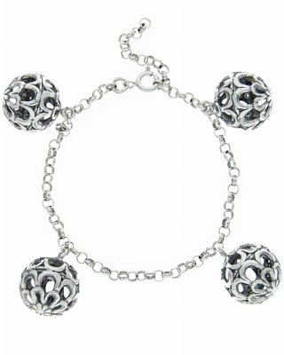 Zawieszka srebro 925 ażurowa kulka 2cm