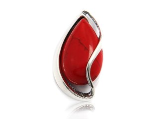BROSZKA SREBRO 925 KORAL #438