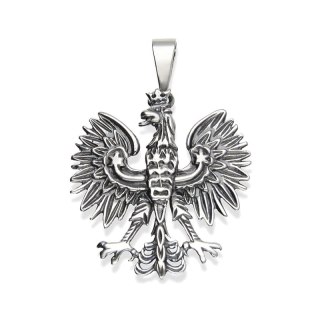 PATRIOTYCZNY WISIOREK SREBRO 925 ORZEŁ BIAŁY GODŁO