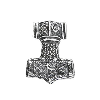 TALIZMAN AMULET MŁOT THORA SREBRO 925 RUNY