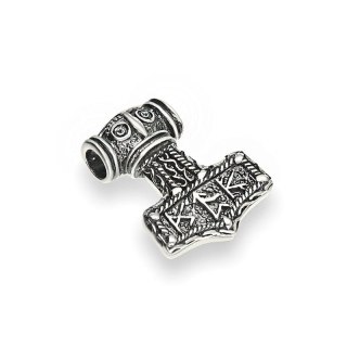 TALIZMAN AMULET MŁOT THORA SREBRO 925 RUNY